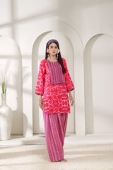 Luxe Noir by Madiha Gohar Stitched Summer Suit-Marjan - Farshi Shalwar Suit