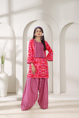 Luxe Noir by Madiha Gohar Stitched Summer Suit-Marjan - Farshi Shalwar Suit