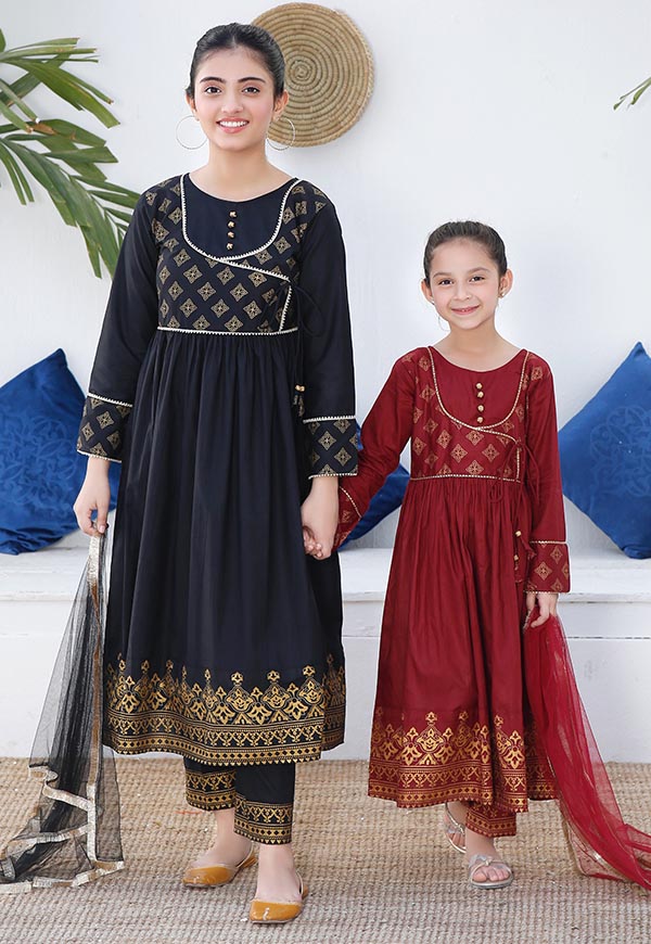 Modest Stitched 3 Piece Kids Formals Collection'2024-Zayla