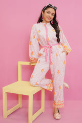 Viscose Cotton Printed Jumpsuit - Wear Ochre