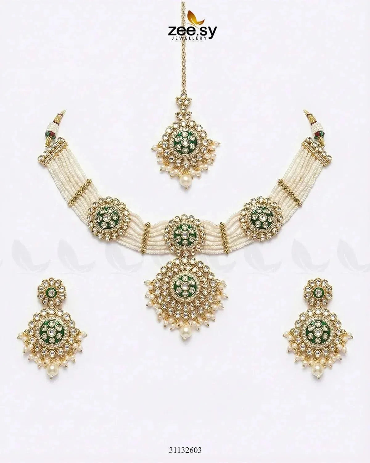 Mehar Pearl Kundan Choker Set