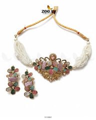 Meridian Choker Necklace Set - Zeesy Jewellery