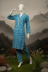 Doriya Luxe By Almeerah Stitched 2 Piece Premium Bana Dora Lawn Collection'2025-Mid Blue Tranquil