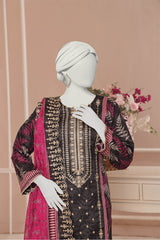 Almeerah Unstitched 3 Piece Emb Cutwork Lawn Vol-01 Collection'2025-Midnight Bloom