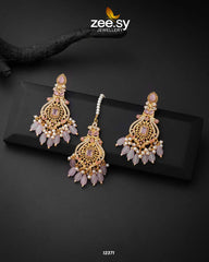 Minal's Earrings Mint Pink - Zeesy Jewellery