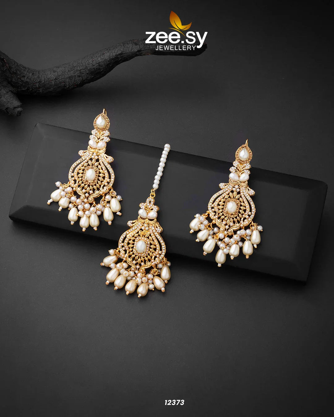 Minal's Earrings Pearl - Zeesy Jewellery