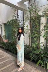 Silk Affair by Madiha Gohar Stitched Summer Suit-Mint Mirage