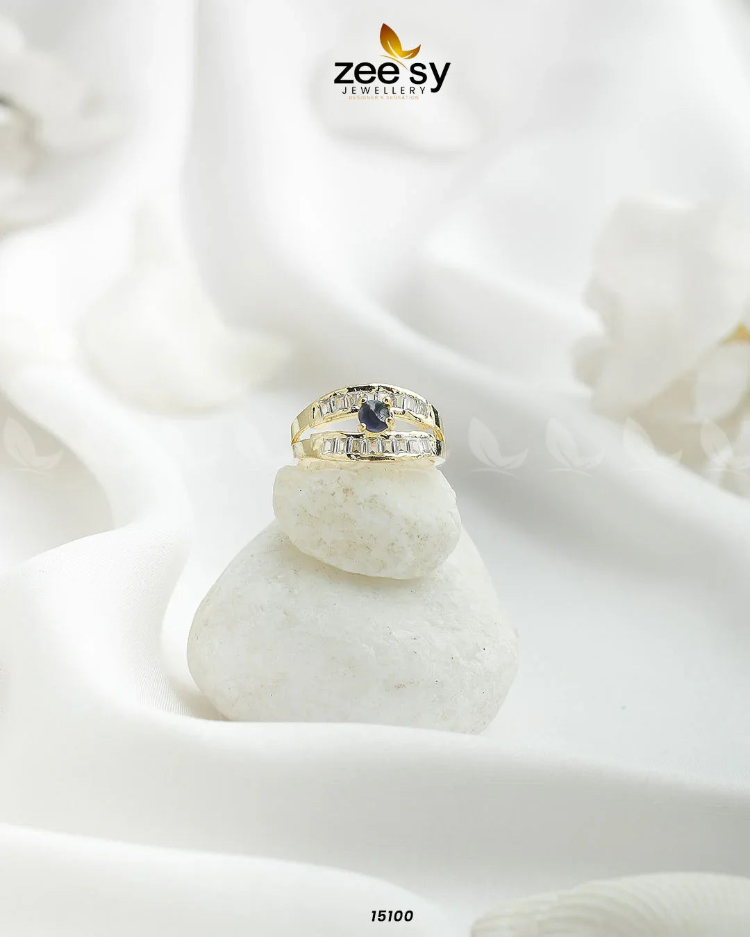Mirage Ring Golden Blue - Zeesy Jewellery