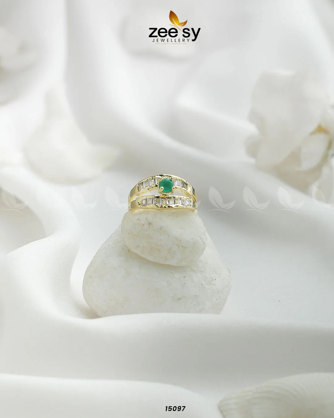 Mirage Ring Golden Green - Zeesy Jewellery