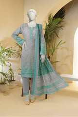 Almeerah Unstitched 3 Piece Floral Lawn Print Collection'2025-Misty Fog