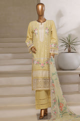 Sada Bahar Stitched 3 Piece Luxury Emb Spring Vol-06 Collection'2025-LEL6-MK-49-Lemon