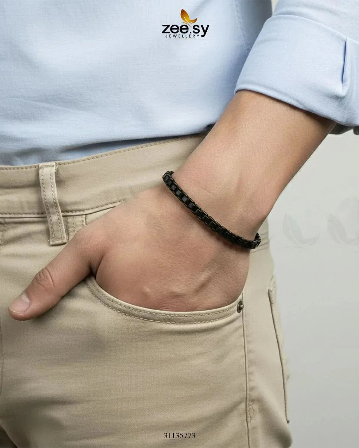 Mono Round Medium Box Bracelet for Men