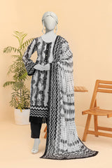 Summer Bloom Edition By Almeerah Unstitched 3 Piece Digital Printed Lawn Collection'2025-Monochrome Grace