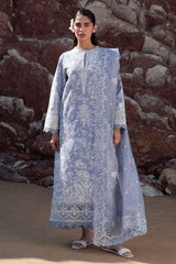 Summer Together By Afrozeh Unstitched 3 Piece Lawnkari Vol-03 Collection-AL-03-Moonlight