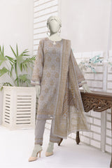 Almeerah Unstitched 3 Piece Stripe Dora Luxury Lawn Vol-02 Collection'2025-Moonlit Ash