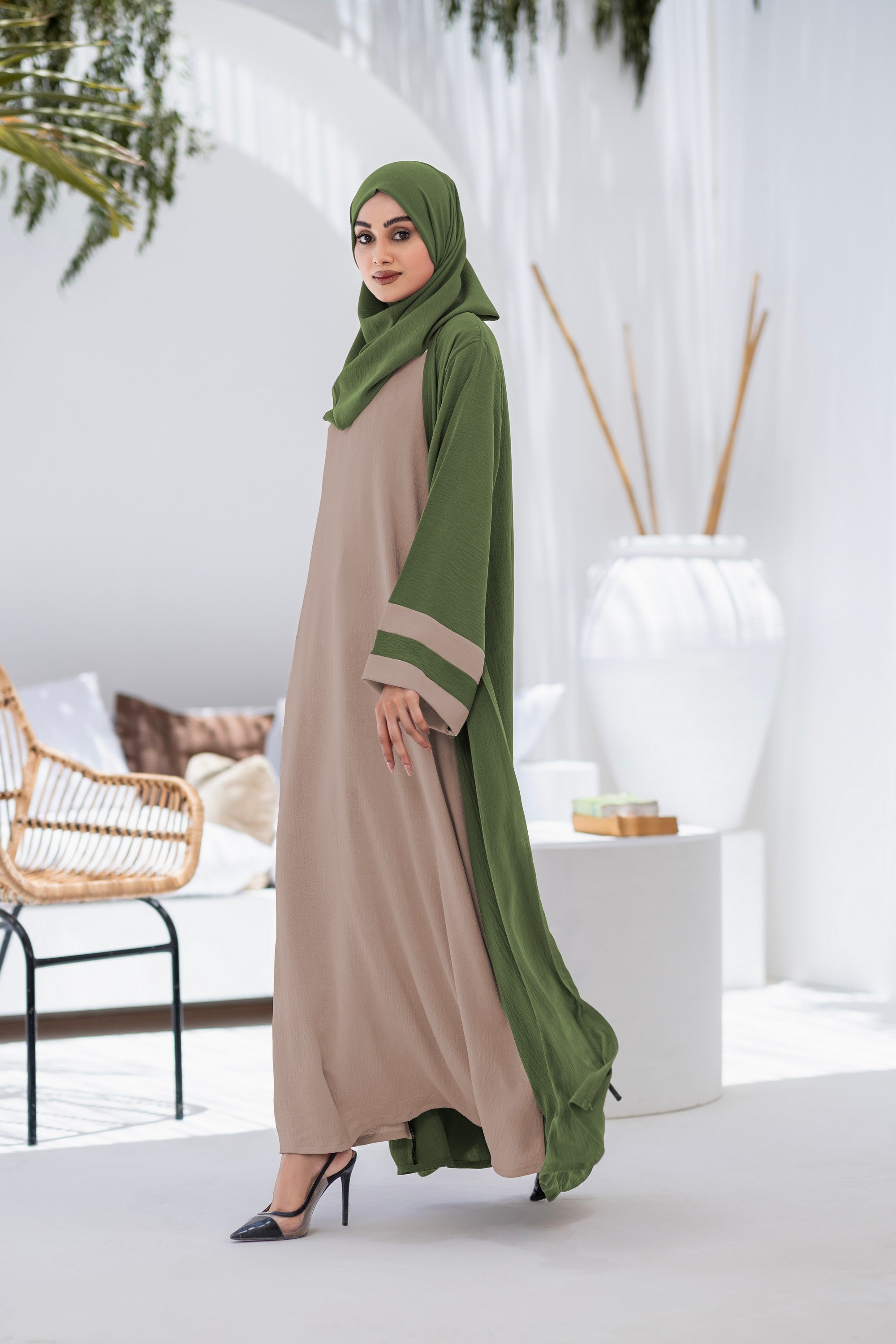 TGM Abaya Collection-Mubina Green