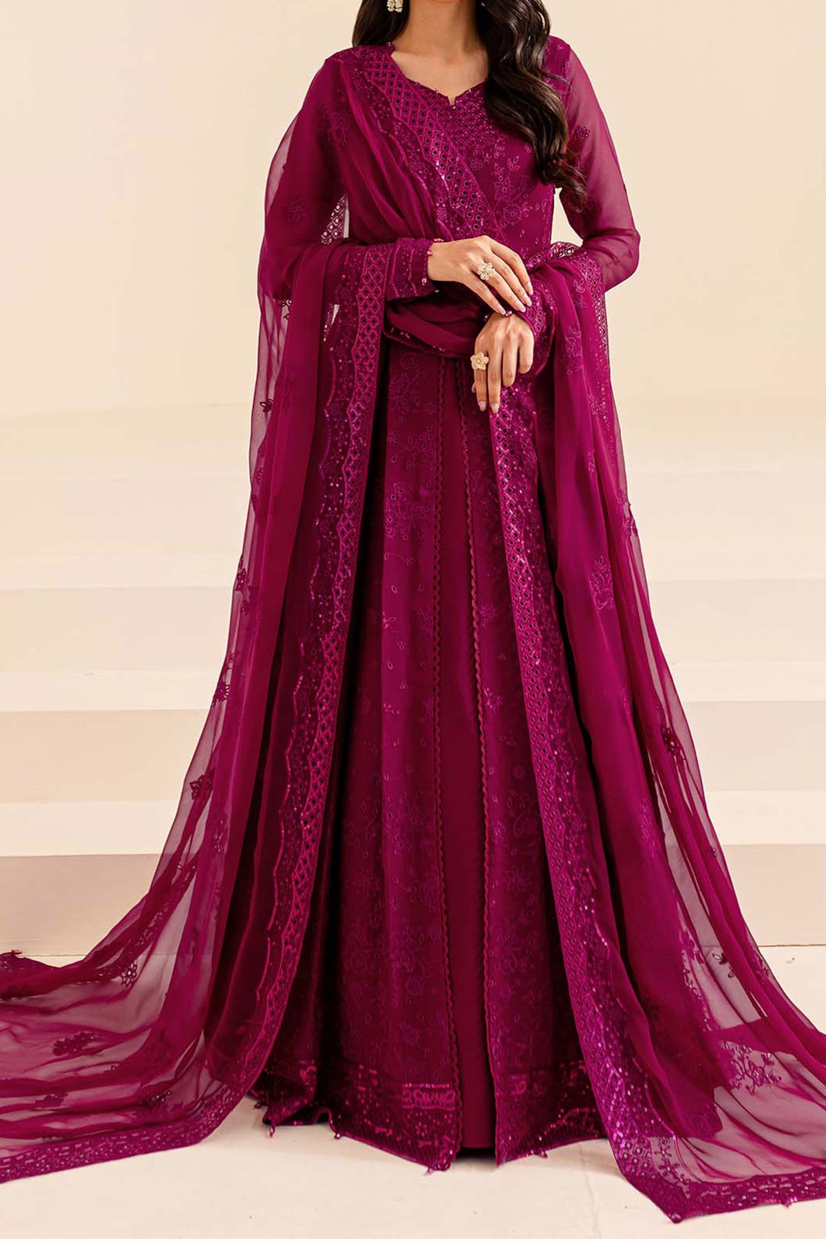 Lumiere By Farasha Unstitched 3 Piece Festive Formals Collection'2024-05-Mystic Mauve