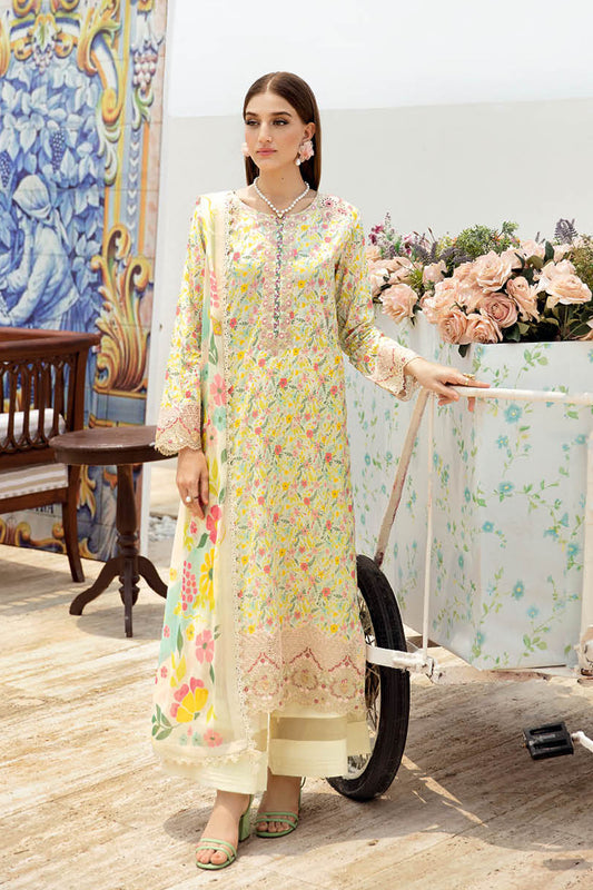 Rangrez By Ramsha Unstitched 3 Piece Luxury Lawn Vol-06 Collection-N-604