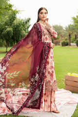 Rangrez By Ramsha Unstitched 3 Piece Luxury Lawn Vol-06 Collection-N-605