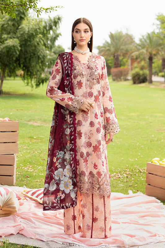 Rangrez By Ramsha Unstitched 3 Piece Luxury Lawn Vol-06 Collection-N-605