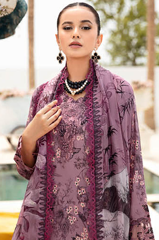 Rangrez By Ramsha Unstitched 3 Piece Luxury Lawn Vol-06 Collection-N-609