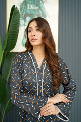 Amal Stitched 2 Piece Summer Lawn Collection-Black Bliss