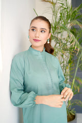 Amal Stitched Co Ords Basics Collection-Jade