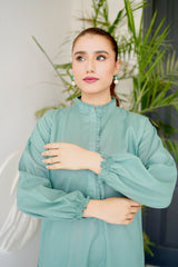 Amal Stitched Co Ords Basics Collection-Jade