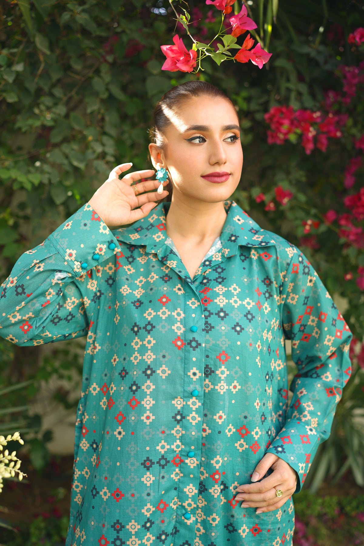 Amal Stitched 2 Piece Summer Lawn Collection-Turquoise Luxe