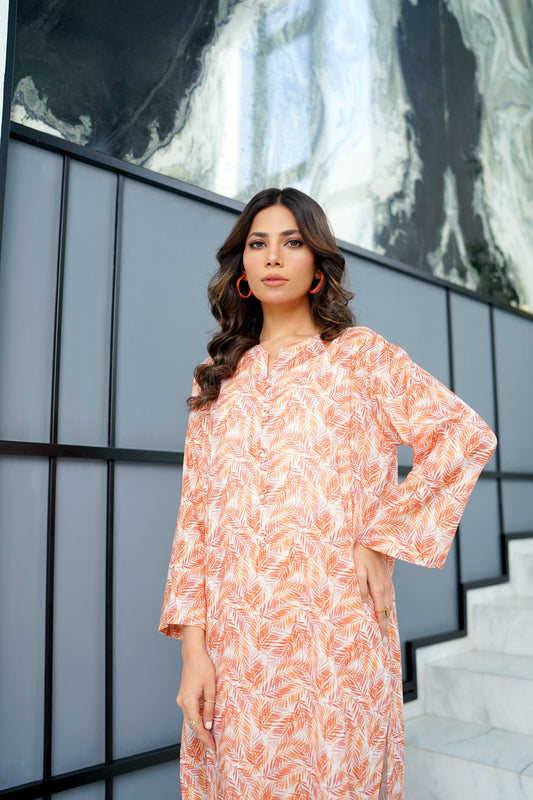 Amal Stitched 2 Piece Summer Lawn Collection-Mandarin Mist