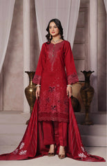 Dressline Semi Stitched 3 Pcs Emb Viscose Zari Collection