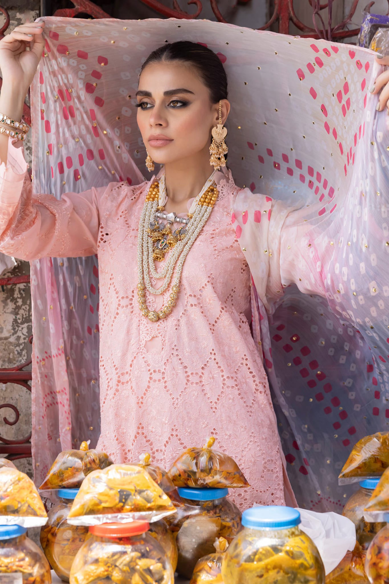 Bazaar by Nureh Unstitched 3 Piece Chunri Mukesh Festive Collection'2023-NDS-88