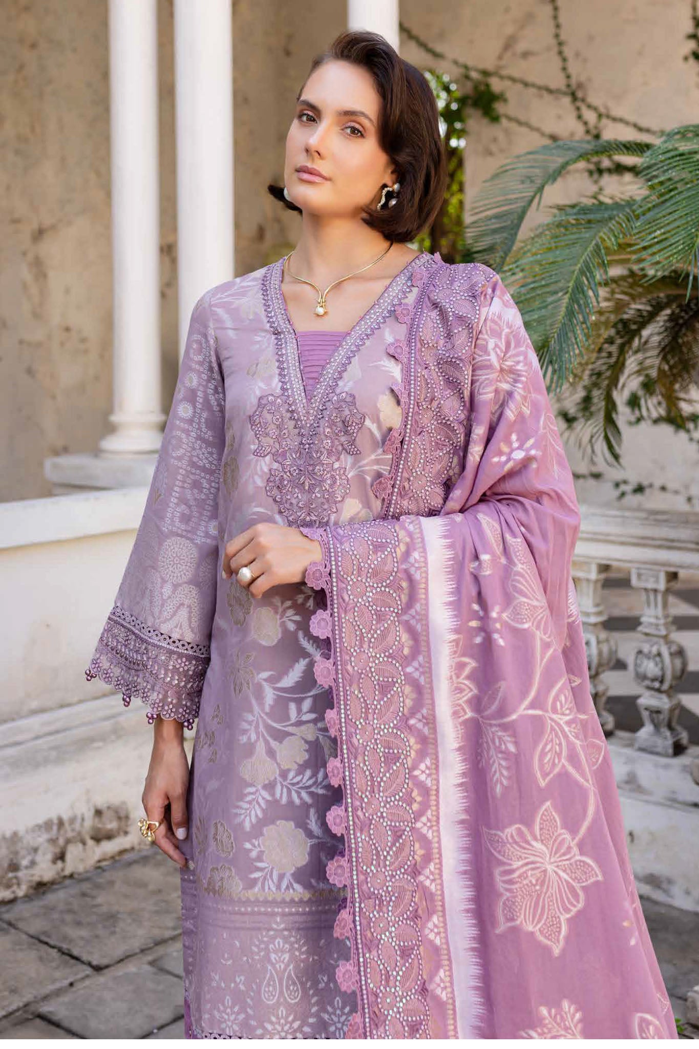 Nureh Unstitched 3 Piece Exclusive Jacquard Lawn Collection-NE-153