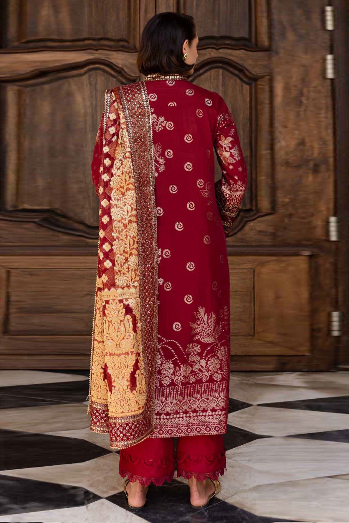 Nureh Unstitched 3 Piece Exclusive Jacquard Lawn Collection-NE-155