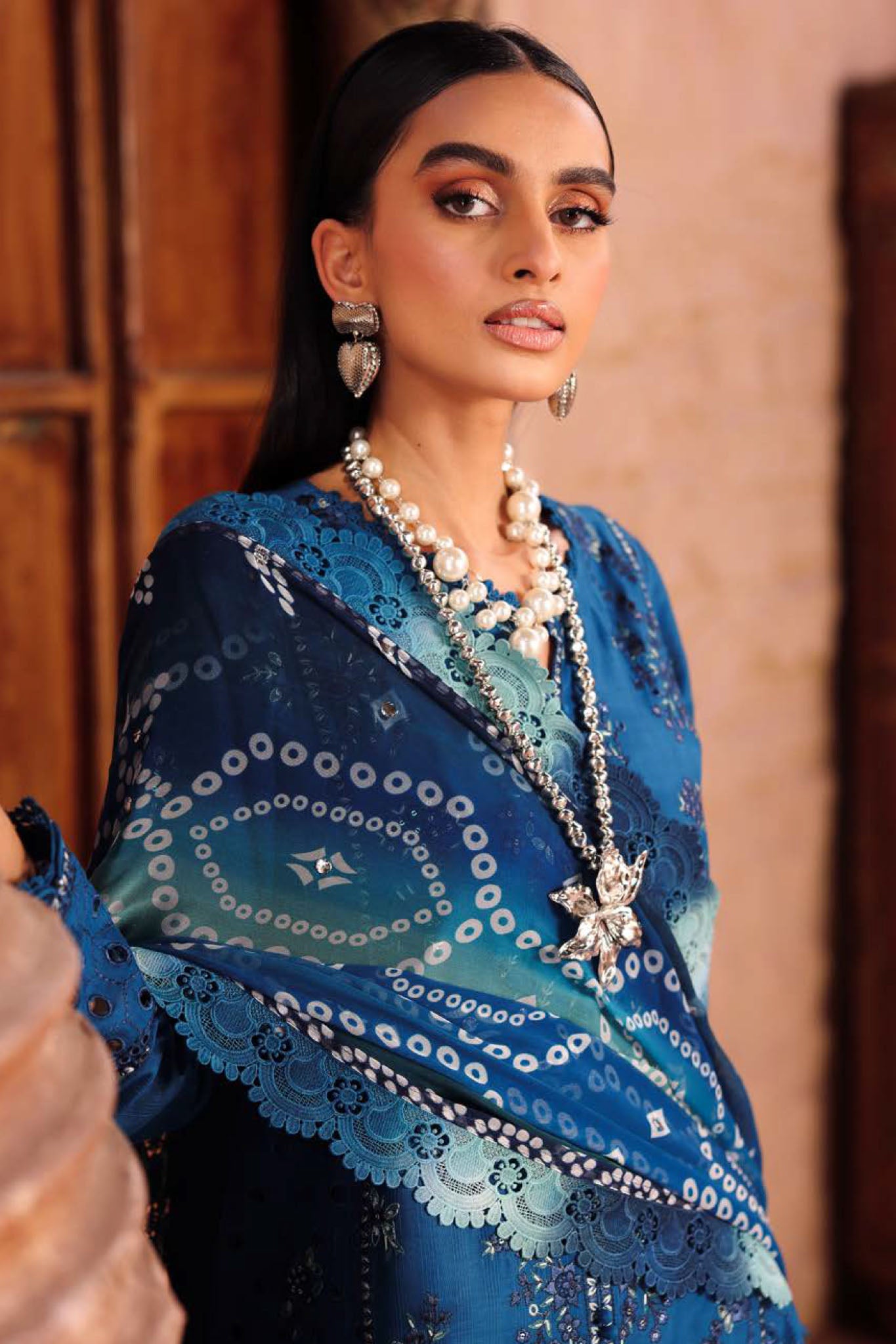Bazaar By Nureh Unstitched 3 Piece Chikankari Doriya Lawn Collection'2025-NE-160