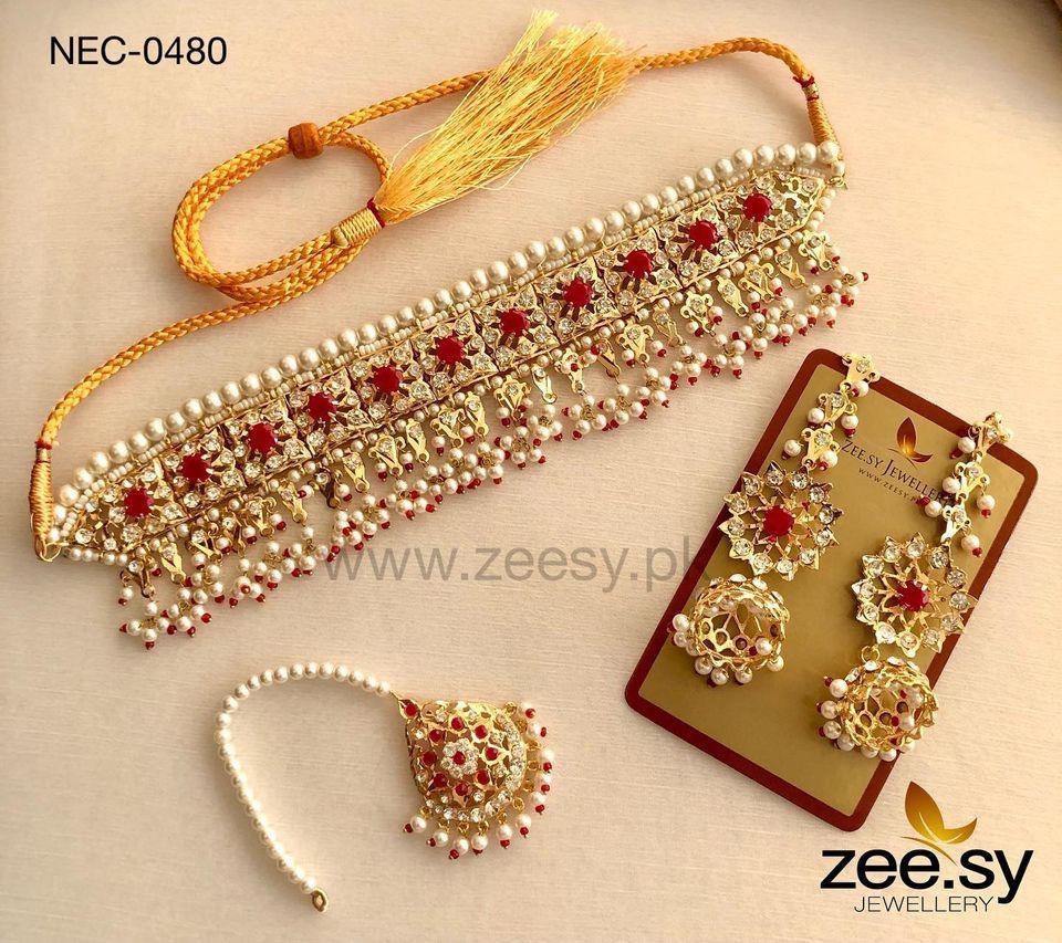 NECKLACE-0480 Red - Zeesy Jewellery