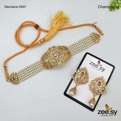 NECKLACE-0697 Champagne - Zeesy Jewellery