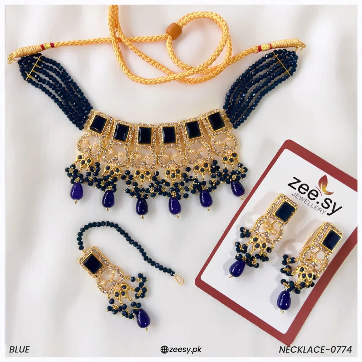 NECKLACE-0774 Blue - Zeesy Jewellery