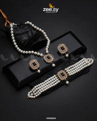 MALLA NECKLACE-0850 Black - Zeesy Jewellery