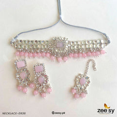 NECKLACE-0936 Pink - Zeesy Jewellery