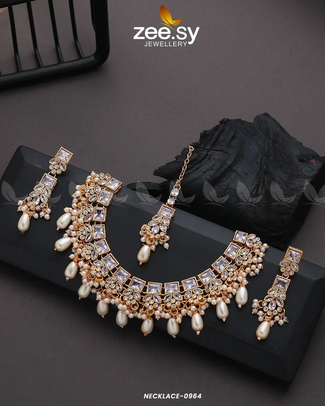 NECKLACE-0964 Pearl - Zeesy Jewellery