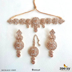 NECKLACE-0965 Golden Champagne - Zeesy Jewellery