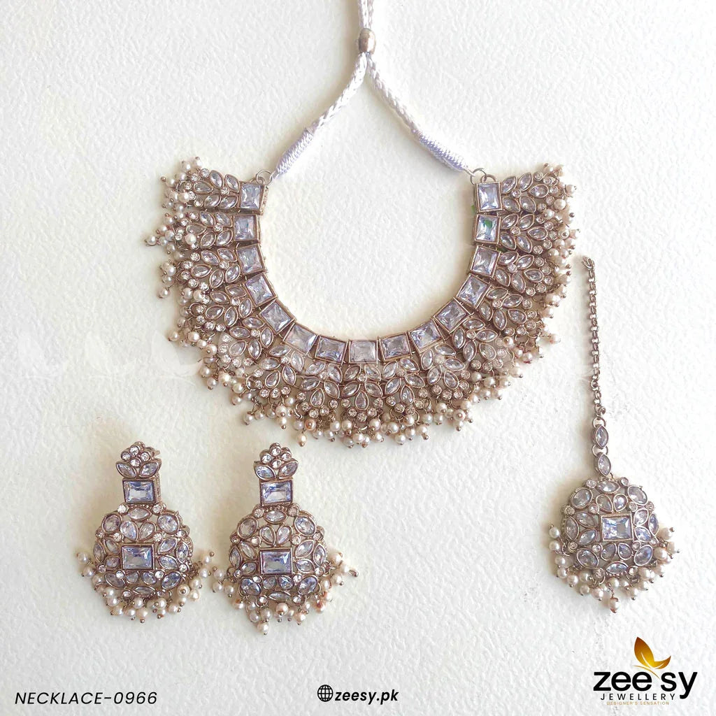 NECKLACE-0966 Pearl - Zeesy Jewellery
