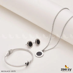 NECKLACE-0975 Black - Zeesy Jewellery