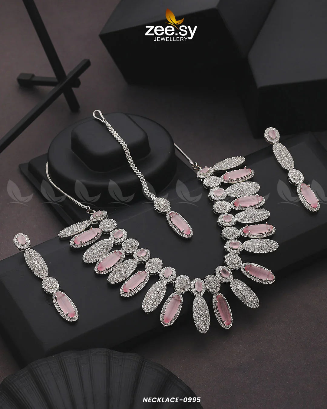 NECKLACE-0995 Pink - Zeesy Jewellery