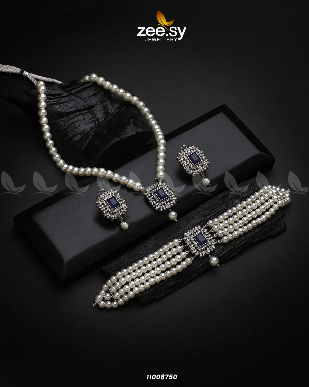 NECKLACE-1005 Blue - Zeesy Jewellery