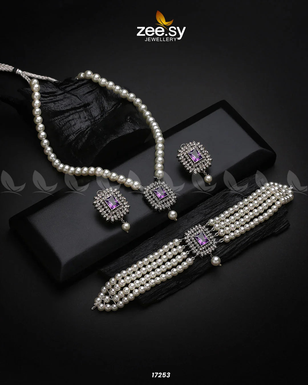 NECKLACE-1005 Purple - Zeesy Jewellery