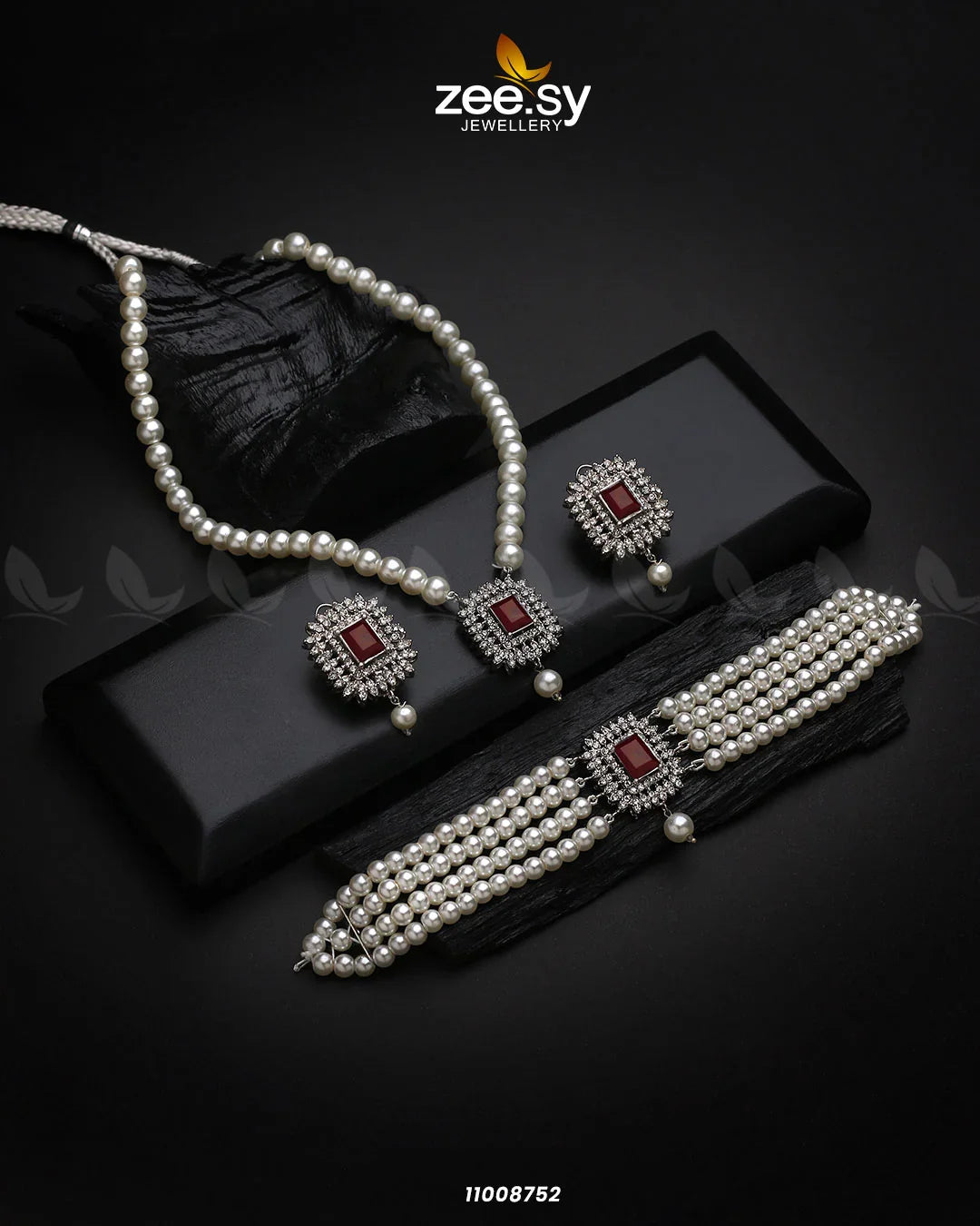 NECKLACE-1005 Red - Zeesy Jewellery