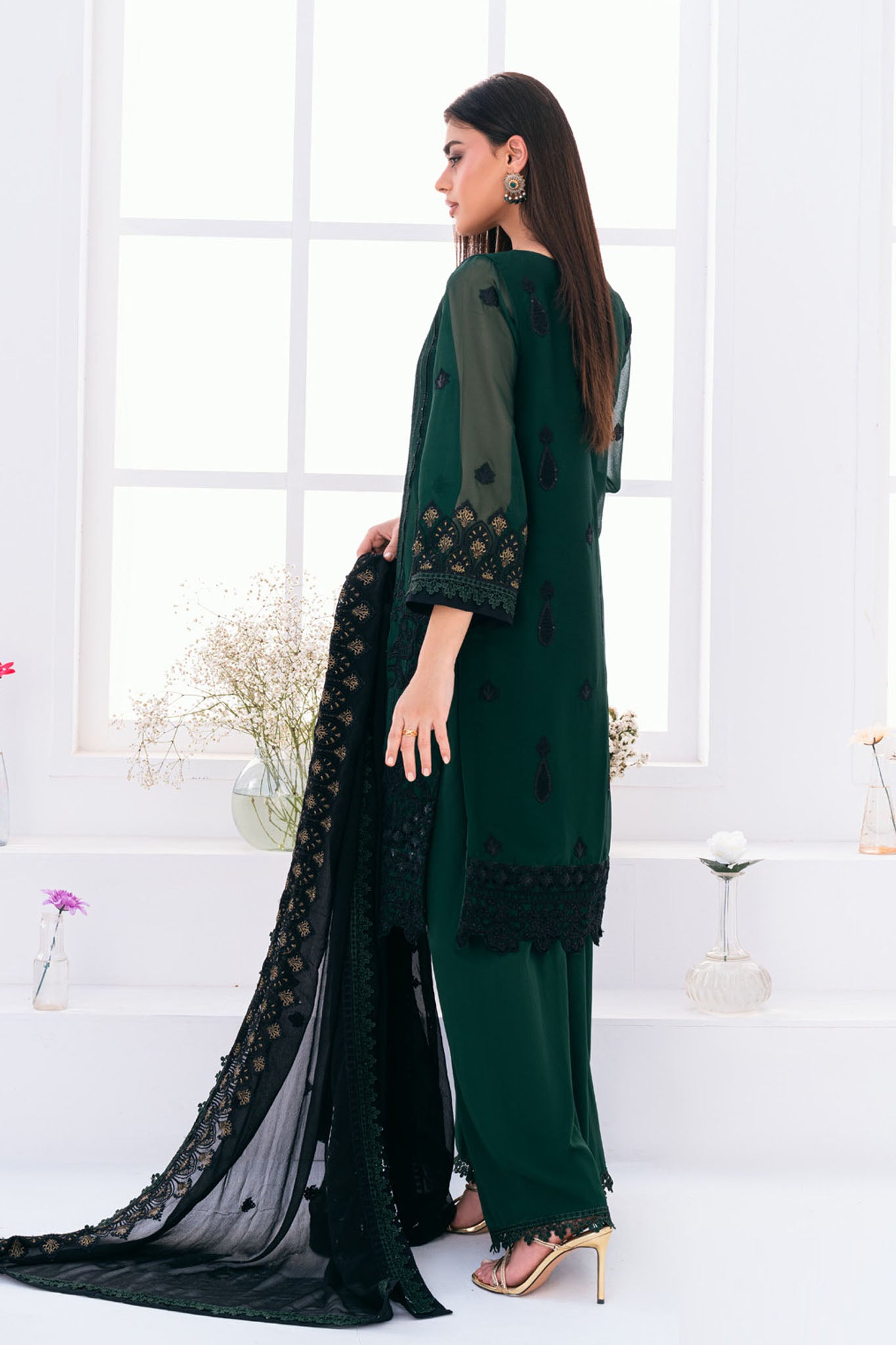 Lallaria By Noorma Kaamal Unstitched 3 Piece Luxury Chiffon Vol-03 Collection'2024-NK-LLC-22