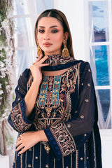 Lallaria By Noorma Kaamal Unstitched 3 Piece Luxury Chiffon Vol-03 Collection'2024-NK-LLC-23